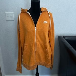 Nike zip-up Jacket sweater Hoodie size M heather orange